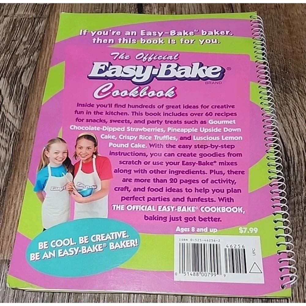 Easy Bake Oven Cookbook Kids Easy-Bake Recipes The Official Spiral Vintage 1990s
